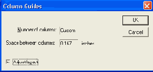 Диалоговое окно Column Guides